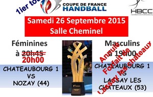 MATCHS DE COUPE DE FRANCE 26 SEPTEMBRE 2015