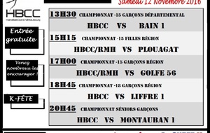 JOURNEE HANDBALL DU 12 NOVEMBRE 2016 SALLE CHEMINEL