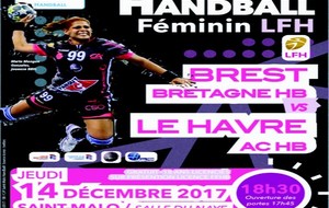 MATCH DE GALA le 14 décembre 2017 à Saint Malo