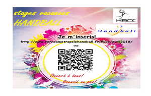 stages handball vacances &quot;Printemps&quot; 2018