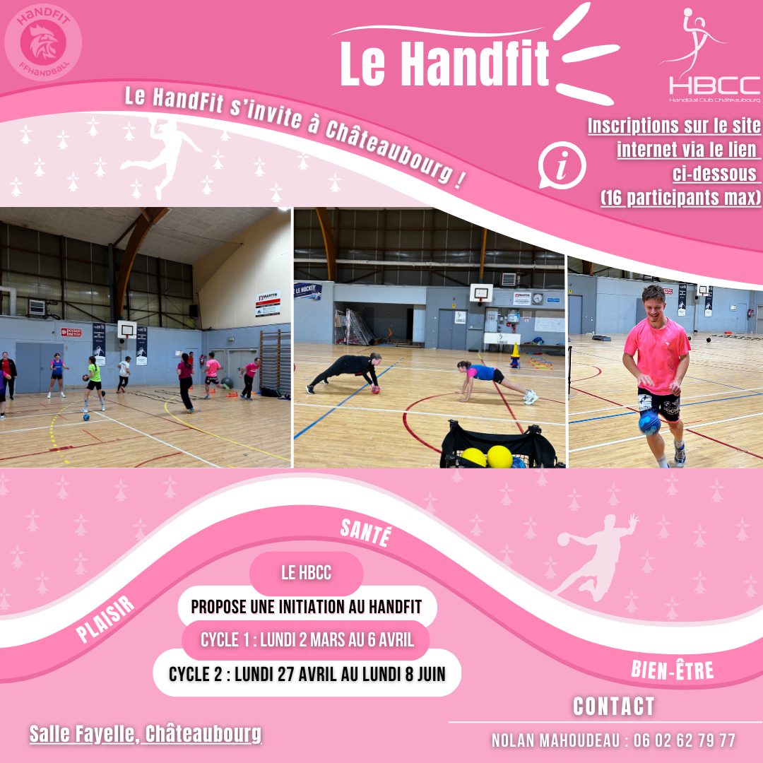 Handfit (Cycle 1 : 02/03 au 06.04 ; Cycle 2 : 27/04 au 08/06)