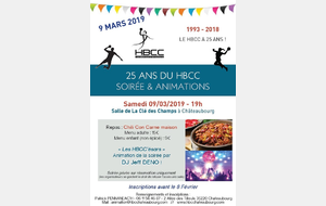 Soirée du HBCC: Les 25 ans