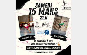 Programme du week-end du 15/16 mars