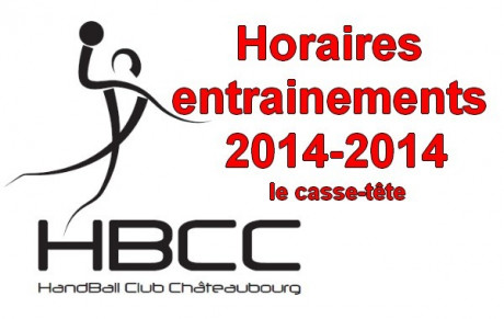 les entrainements 2014/2015