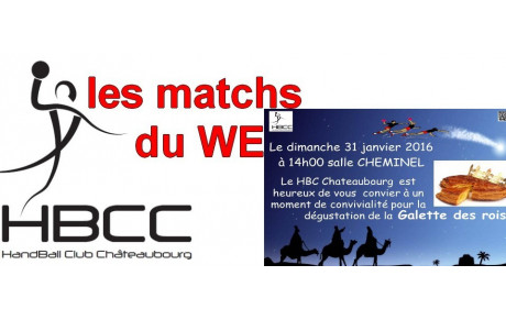 LES MATCHS DU WEEK-END DU 30-31 JANVIER 2016