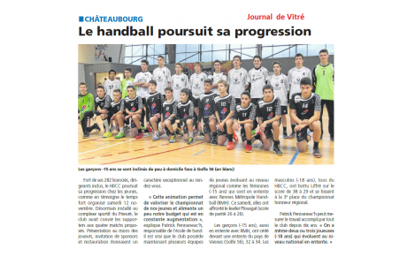 LE HBCC POURSUIT SA PROGRESSION