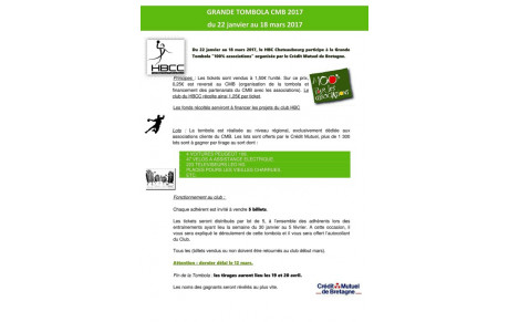 LES GAGNANTS DE LA GRANDE TOMBOLA CMB