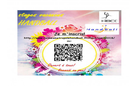 stages handball vacances &quot;Printemps&quot; 2018